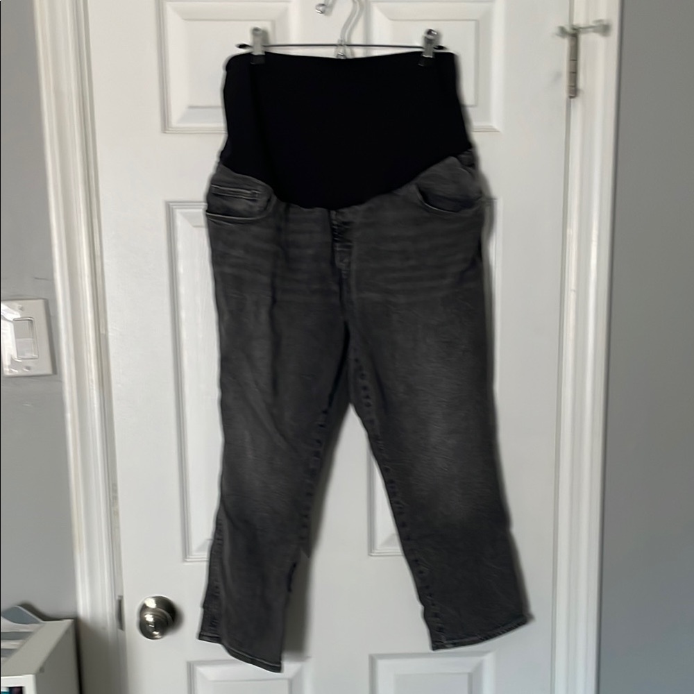 Old Navy Gray Maternity Full Panel Jeans - 16 short